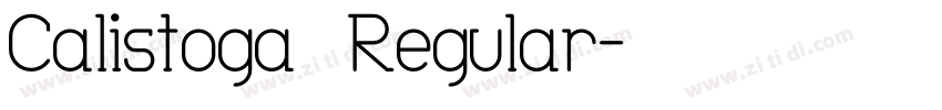 Calistoga  Regular字体转换